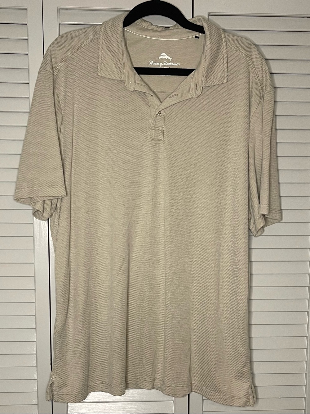 Tommy Bahama Men's Beige Short Sleeve Polo